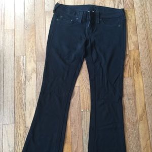 Flared black True Religion denim bottoms!